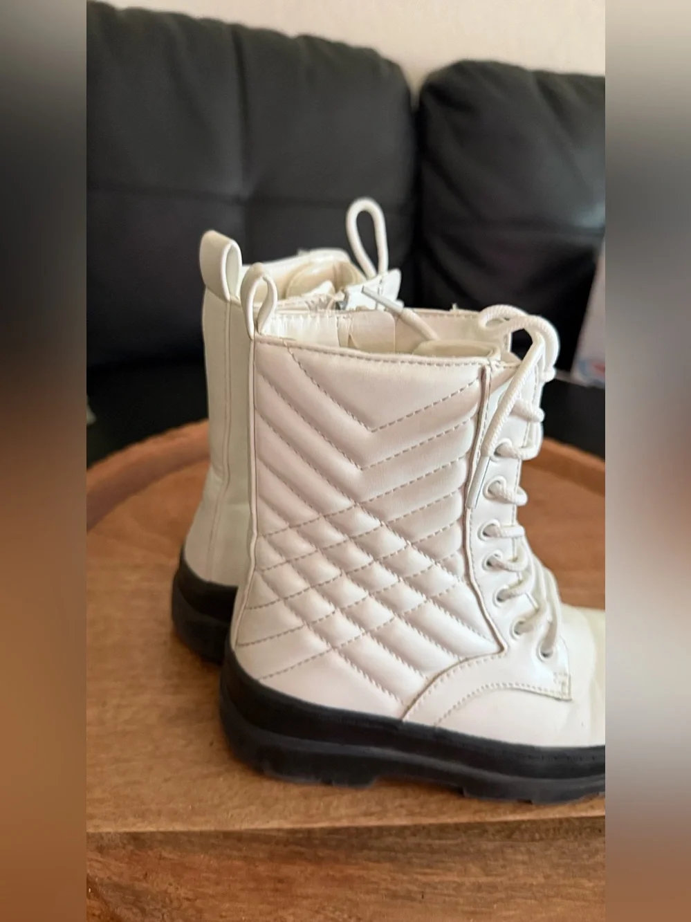 Sugar brand kids White Quilted Platform kids size 11